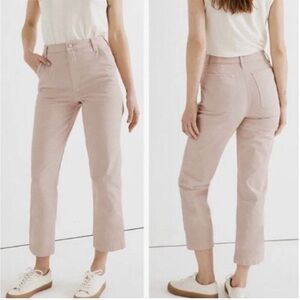 Madewell Light Pink Cropped Jeans, Size 28